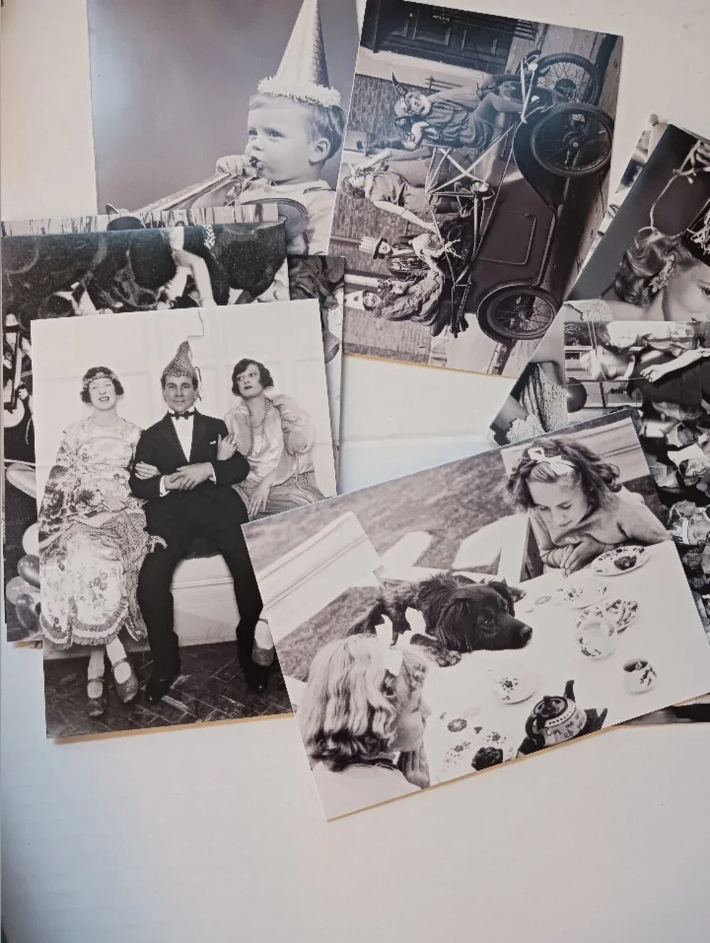 Vintage Photos Greeting Cards , PARTYTIME 6.5×4.5 w/ Envelopes 11 Blank Cards